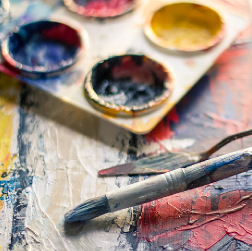 arts-recreation paintbrush and palette